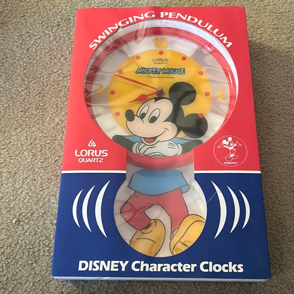 Vintage Mickey clock in box